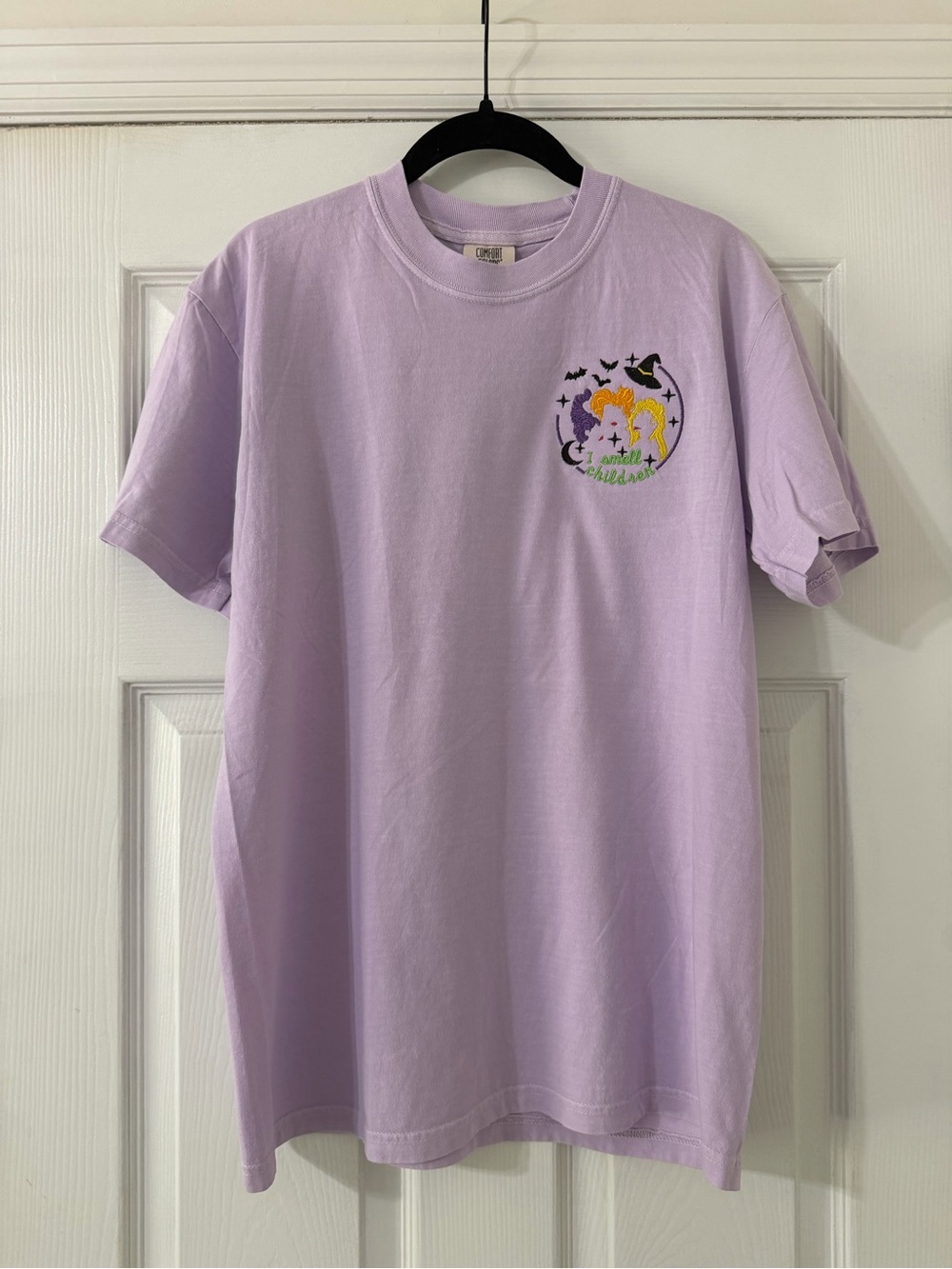 Embroidered Halloween Hocus Pocus Lilac Tee